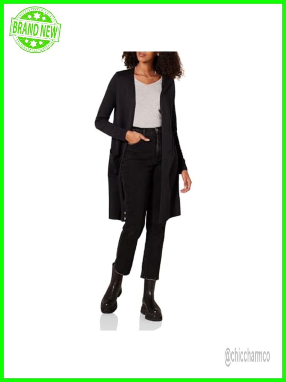 Lightweight Ribbed Long Sleeve Open Front Cardigan Sweater